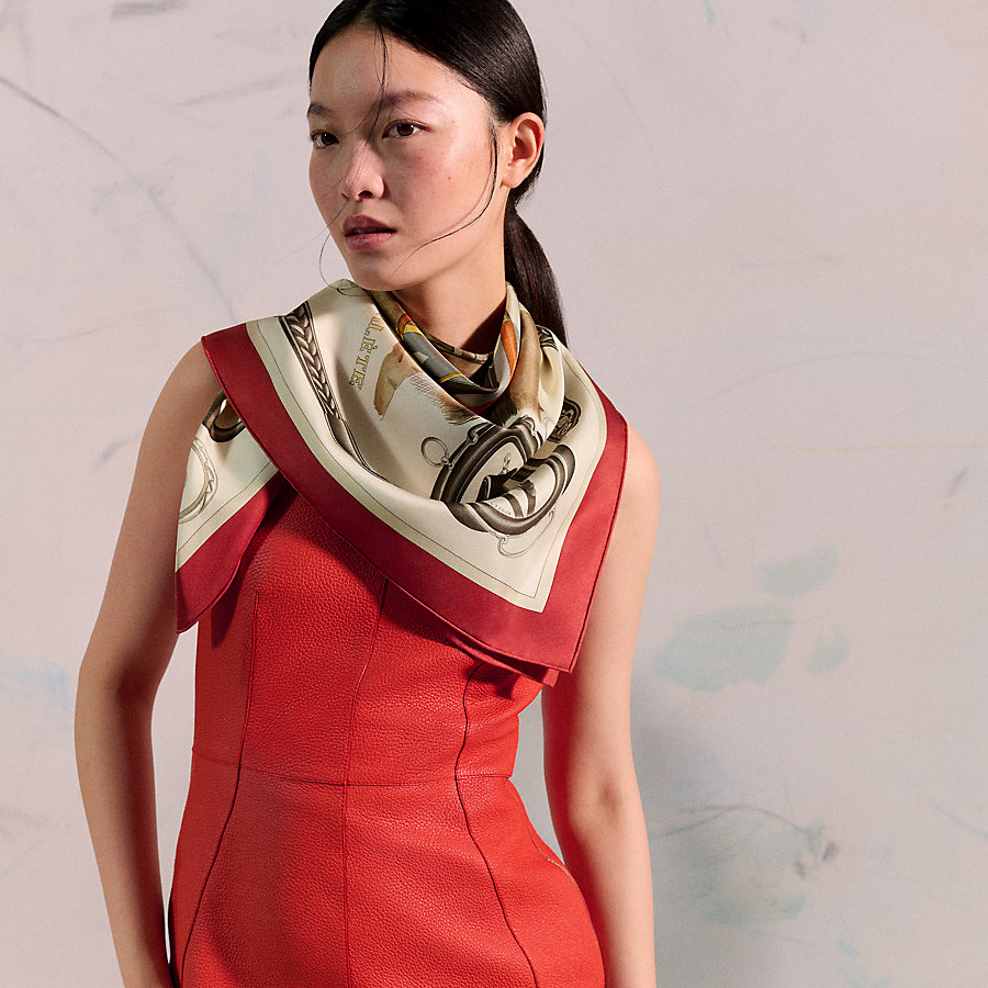 エルメス HERMES カレ90 ATTELAGE EN ARBALETE 馬車弓形連結